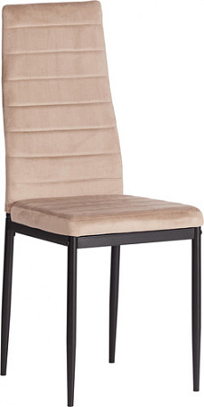 Стул TetChair Easy Chair металл/вельвет (бежевый/черный)