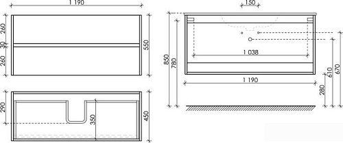 Sancos Тумба под умывальник Urban UR120-1W (белый глянец)