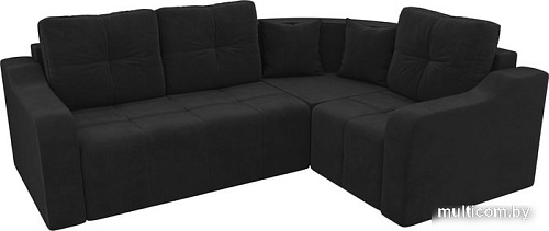 Угловой диван Mebelico Кембридж угловой 108817 (правый, велюр, черный)