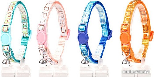 Ошейник Duvo Plus Ретро квадраты 11172/DV (голубой)