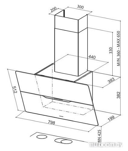 Кухонная вытяжка Faber Jolie Act WH A80 (110.0324.934)
