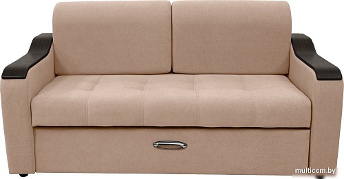 Диван Сириус Лидер-3 НПБ 185x110 (Eva 33 велюр светло-коричневый)