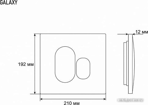 Панель смыва Grossman Galaxy 800.Т1.01.110.110 (хром матовый)