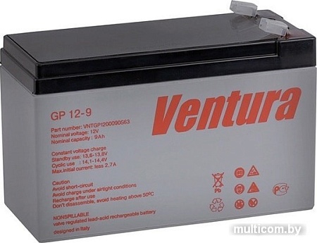 Аккумулятор для ИБП Ventura GP 12-9 (12 В/9 А·ч)