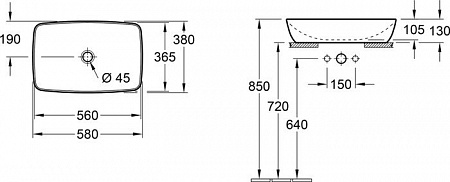 Умывальник Villeroy & Boch Artis 417258R1