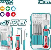 Набор отвертка с битами Total TACSD30306 (30 предметов)