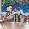 Комплект штор JoyArty Новогодний снеговик 1.45x2.65 м p_20302_145x265 (2 шт)