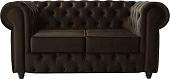 Диван Brioli Честерфилд двухместный (микровелюр, В74 коричневый)