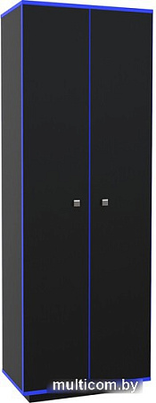Шкаф распашной МДК Black 2-х створчатый BL-СК2С 490x800x1980 (черный/кромка синяя)