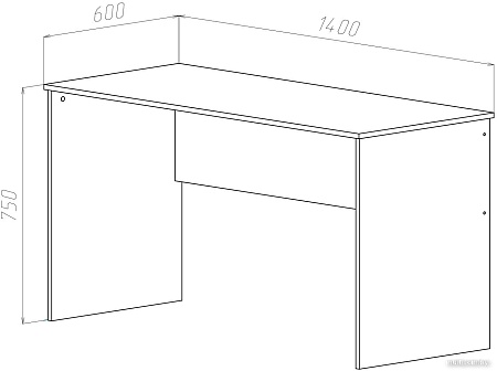 Стол МДК СП4 1400x600x750 (венге)