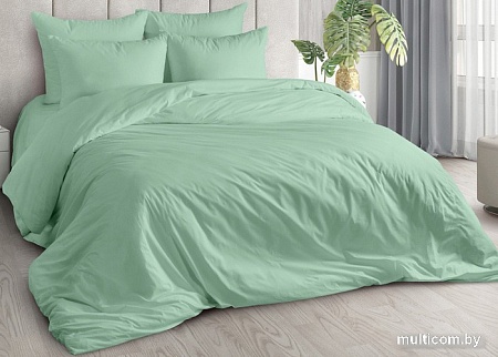 Постельное белье Миланика Фисташка Семейный (поплин г/к)