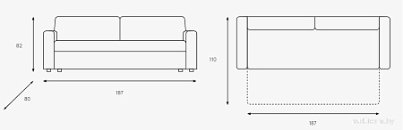 Диван Stolline Палермо (синий)