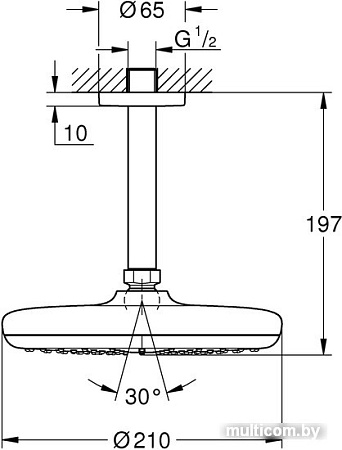 Верхний душ Grohe Tempesta 210 26414000