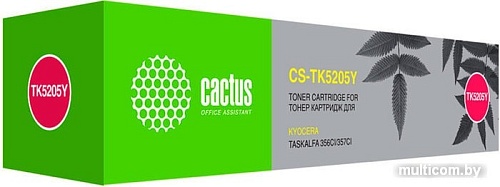 Картридж CACTUS CS-TK5205Y (аналог Kyocera TK-5205Y)
