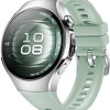 Умные часы Huawei Watch 5 42 мм (серебристый, с зеленым силиконовым ремешком, международная версия)