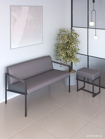 Пуфик Mio Tesoro Юнта (экокожа/серый)