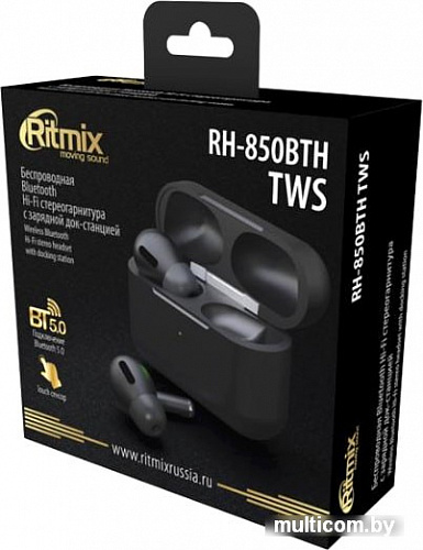 Наушники Ritmix RH-850BTH TWS (черный)