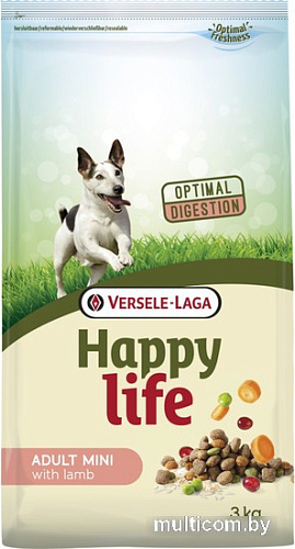 Сухой корм для собак Versele Laga Happy life Adult Mini с ягненком 3 кг