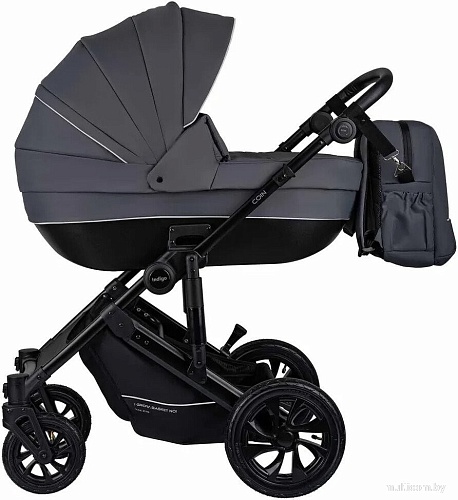 Универсальная коляска Indigo Coin (3 в 1, темно-серый)