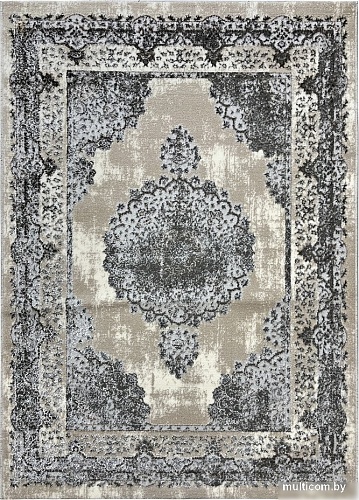 Ковер для жилой комнаты Bossan Rome D074A-GRI-BEJ (1.6x2.3)