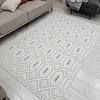 Ковер для жилой комнаты Radjab Carpet Поло Прямоугольник EN 262 12446RK (0.8x1.5, Cream/L.Grey)