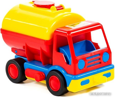 Игрушечный транспорт Полесье Базик автомобиль-бензовоз 38173 (красный/желтый)