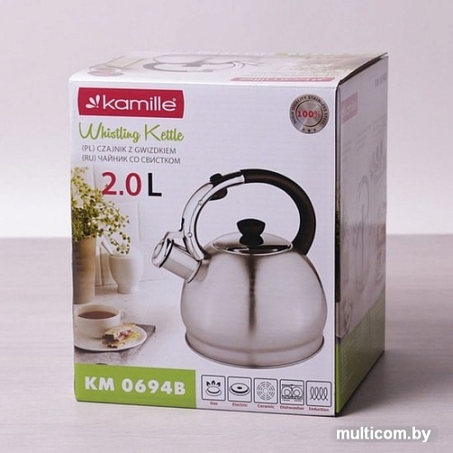 Чайник со свистком Kamille KM-0694BN