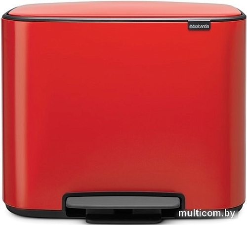 Brabantia Bo Pedal Bin 3 x 11л (пламенно-красный)