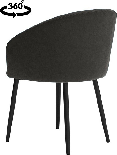 Стул с подлокотниками Табурет Верона поворотный (бренди 28/черный каркас)