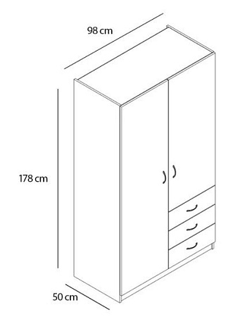 Шкаф распашной Involux Roskilde 701-176-1030 (белый)