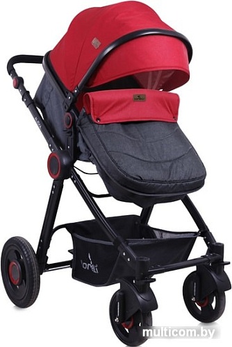 Универсальная коляска Lorelli Alexa 2018 Black&Red