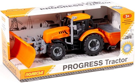 Трактор Полесье Прогресс Снегоуборочный 91772 (оранжевый)