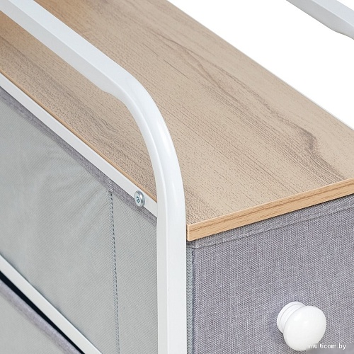 Комод Импэкс Leset Ноа 4 ящика узкий (белый/светло-серый)