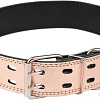 Ошейник Дарэленд простроченный 2х-слойный 45 мм 63-73 см (розовое золото)