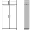 Шкаф распашной Макс Стайл Fidji Egger 240x100x50 14C5050 (дуб бардолино натуральный Н1145 ST10)