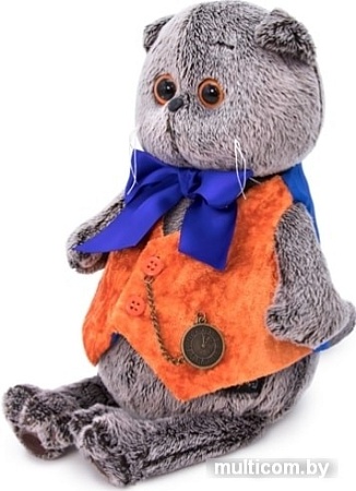 Мягкая игрушка Basik & Co Басик в жилете с часами (19 см)