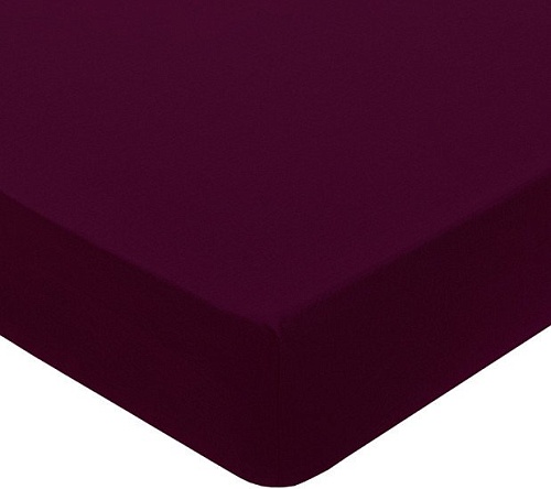 Постельное белье Миланика Бордо на резинке 160x200 (поплин г/к)