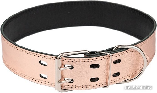 Ошейник Дарэленд простроченный 2х-слойный 45 мм 63-73 см (розовое золото)