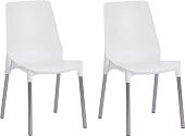 Стул TetChair Genius металл/пластик (2шт, белый/ножки хром)