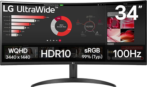 Монитор LG UltraWide 34WR50QK-B