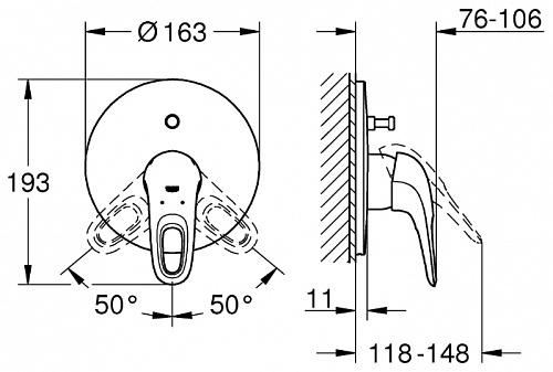 Однорычажный смеситель Grohe Eurostyle 19506LS3 + 35501000