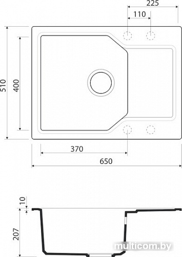 Кухонная мойка Omoikiri Yonaka 65-PA 4993344