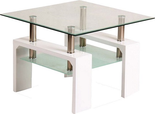 Журнальный столик Signal Lisa D Basic (белый)