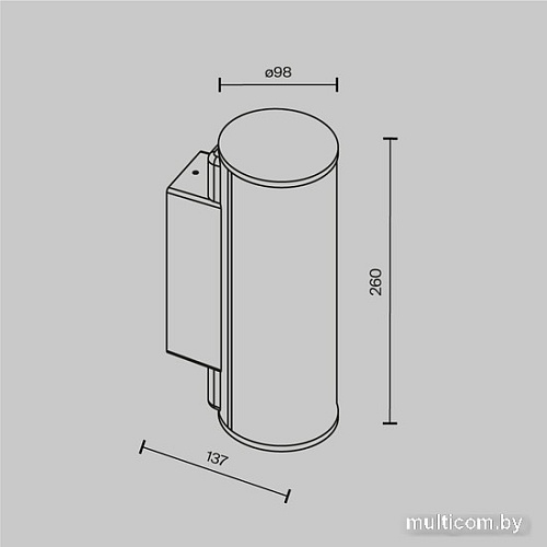 Уличный настенный светильник Maytoni Rock O434WL-L12GF3K