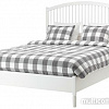 Кровать Ikea Тисседаль 210x187 (белый, основание Лонсет) [690.581.35]