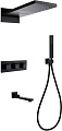 Душевая система Abber Daheim AF8253B (черный матовый)