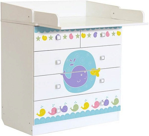 Детский комод Polini Kids Simple 1780 (морская история)