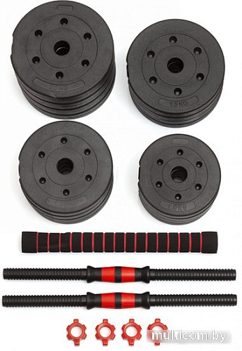 Набор гантелей с грифом для штанги VictoryFit VF-DC250 2x12.5 кг