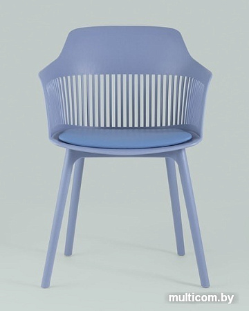 Стул с подлокотниками Stool Group Crocus c подушкой (голубой)