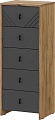 Комод Mio Tesoro Байкал 5 ящиков (дуб золотистый/графит)